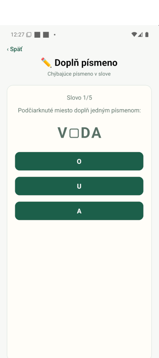 Doplň písmeno