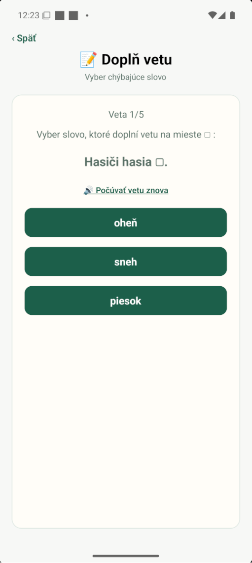 Doplň vetu