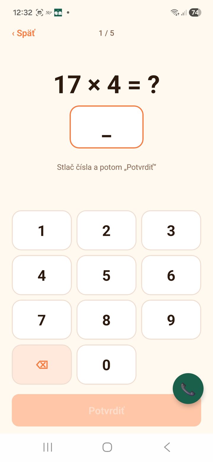 Násobilka a delenie – 17 × 4